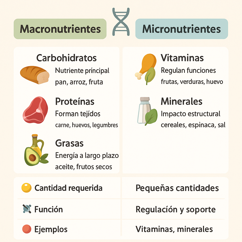 macronutrientes y micronutrientes